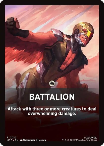 Battalion Theme Card, Commander: Marvel Super Heroes 12
