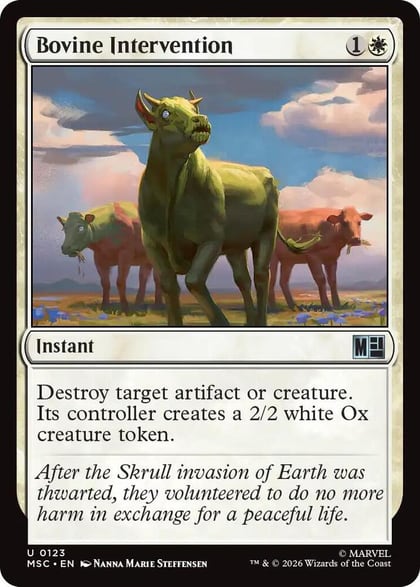 Bovine Intervention (Surge Foil), Commander: Marvel Super Heroes 123