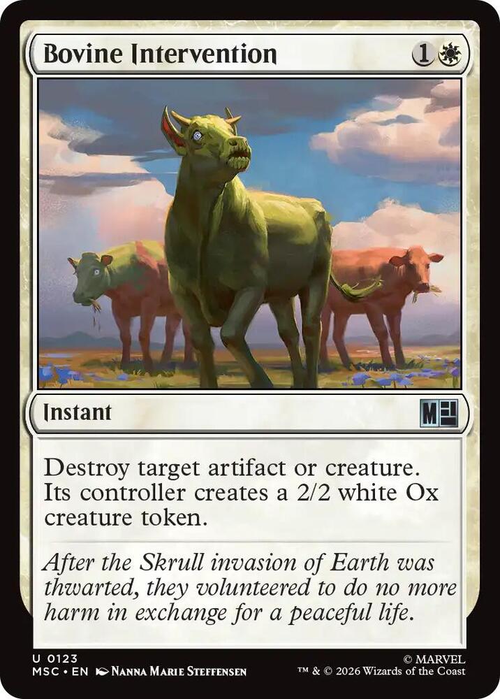Bovine Intervention, Commander: Marvel Super Heroes 123