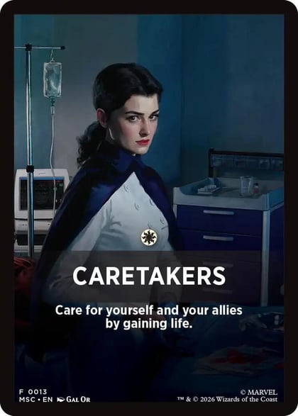 Caretakers Theme Card, Commander: Marvel Super Heroes 13