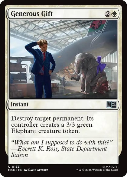 Generous Gift (Surge Foil), Commander: Marvel Super Heroes 133