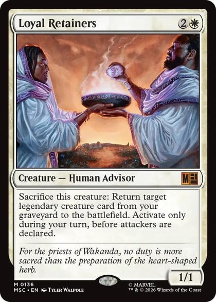 Loyal Retainers (Surge Foil), Commander: Marvel Super Heroes 136