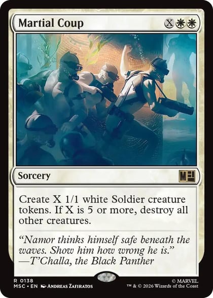 Martial Coup (Surge Foil), Commander: Marvel Super Heroes 138