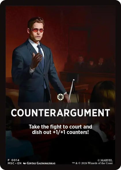 Counterargument Theme Card, Commander: Marvel Super Heroes 14