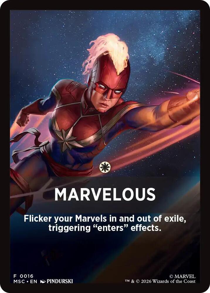 Marvelous Theme Card, Commander: Marvel Super Heroes 16