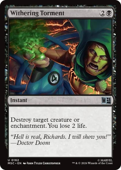 Withering Torment (Surge Foil), Commander: Marvel Super Heroes 162