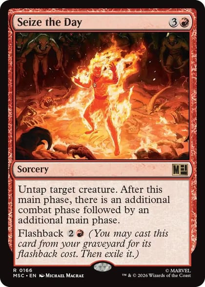Seize the Day (Surge Foil), Commander: Marvel Super Heroes 166