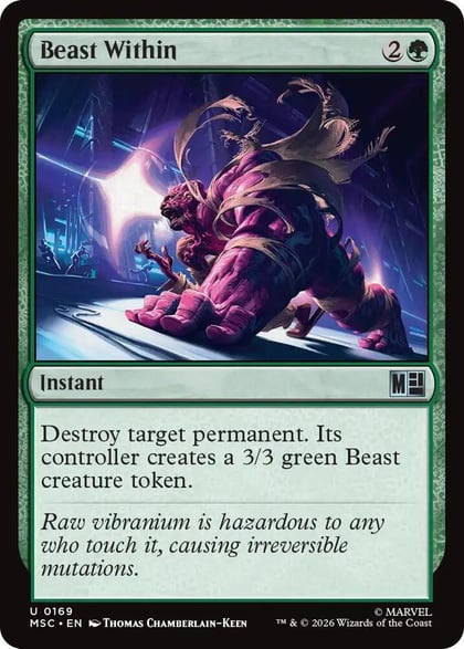 Beast Within (Surge Foil), Commander: Marvel Super Heroes 169