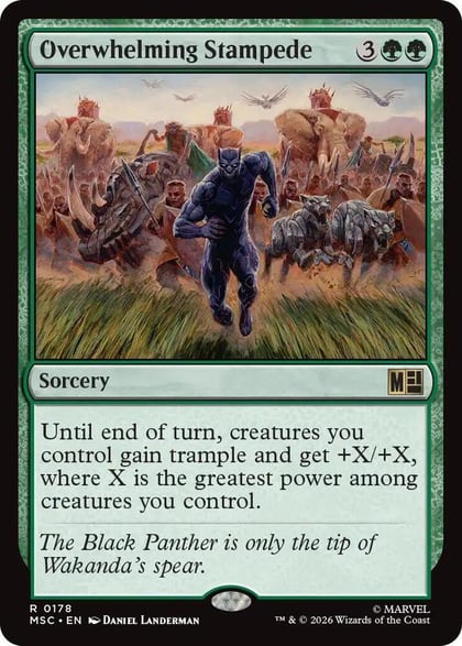Overwhelming Stampede (Surge Foil), Commander: Marvel Super Heroes 178