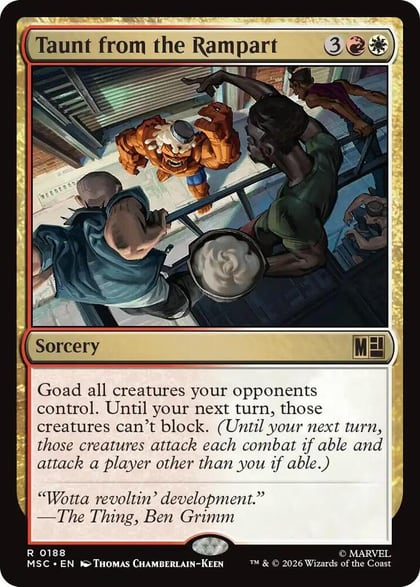 Taunt from the Rampart (Surge Foil), Commander: Marvel Super Heroes 188