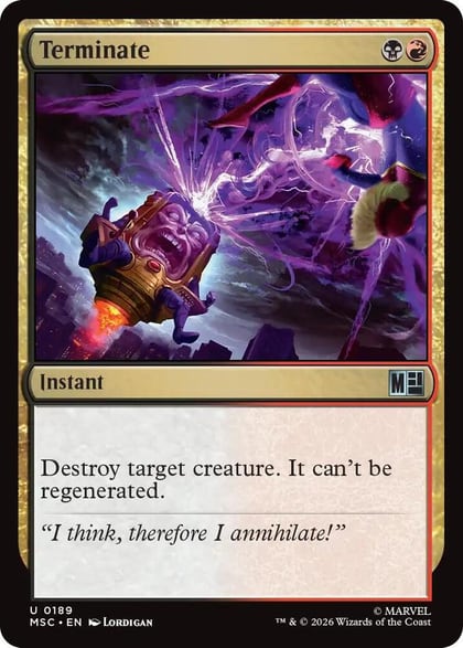 Terminate (Surge Foil), Commander: Marvel Super Heroes 189