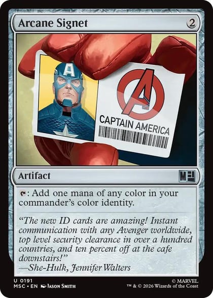 Arcane Signet (0191) (Surge Foil), Commander: Marvel Super Heroes 191