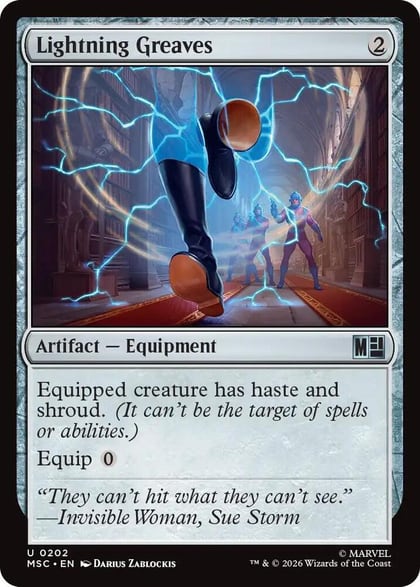 Lightning Greaves (Surge Foil), Commander: Marvel Super Heroes 202