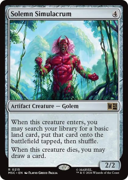 Solemn Simulacrum (Surge Foil), Commander: Marvel Super Heroes 215