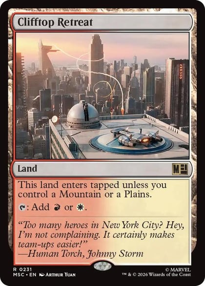 Clifftop Retreat (Surge Foil), Commander: Marvel Super Heroes 231