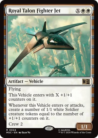 Royal Talon Fighter Jet (Surge Foil), Commander: Marvel Super Heroes 24