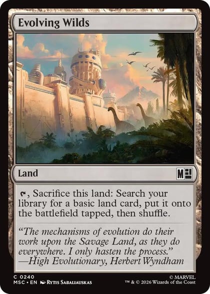 Evolving Wilds (Surge Foil), Commander: Marvel Super Heroes 240