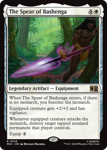 The Spear of Bashenga (Surge Foil), Commander: Marvel Super Heroes 25