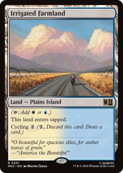 Irrigated Farmland (Surge Foil), Commander: Marvel Super Heroes 251