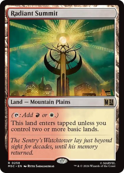 Radiant Summit (Surge Foil), Commander: Marvel Super Heroes 258