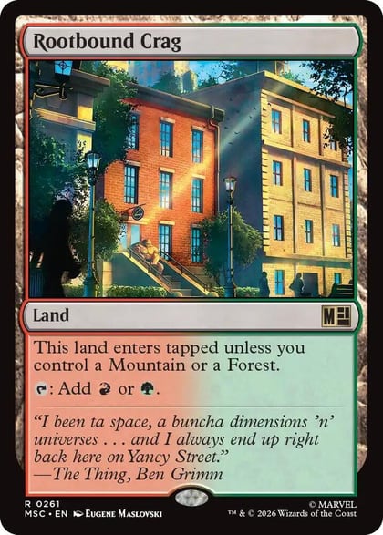 Rootbound Crag (Surge Foil), Commander: Marvel Super Heroes 261