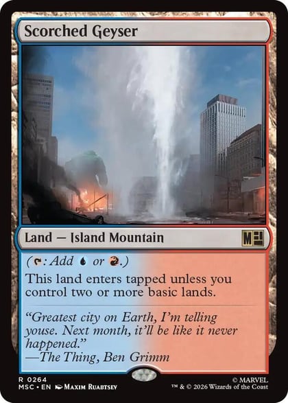 Scorched Geyser (Surge Foil), Commander: Marvel Super Heroes 264