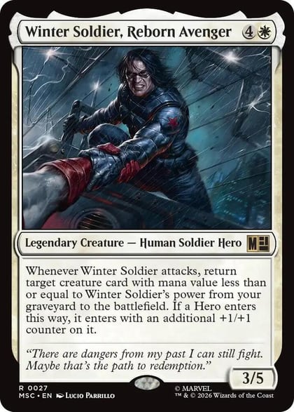 Winter Soldier, Reborn Avenger (Surge Foil), Commander: Marvel Super Heroes 27