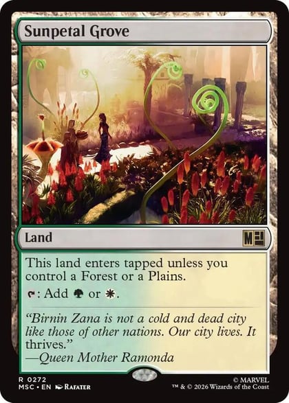 Sunpetal Grove (Surge Foil), Commander: Marvel Super Heroes 272