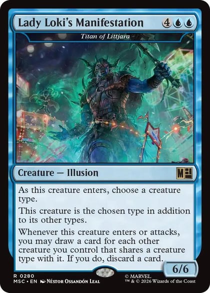 Lady Loki's Manifestation - Titan of Littjara (Surge Foil), Commander: Marvel Super Heroes 280