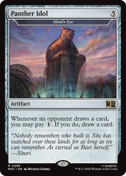 Panther Idol - Mind's Eye (Surge Foil), Commander: Marvel Super Heroes 288