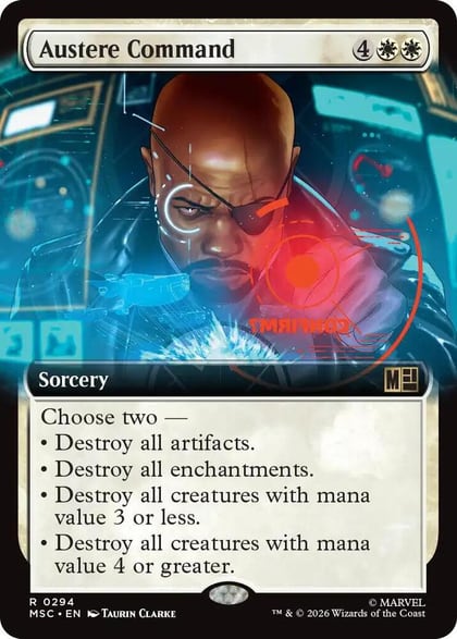 Austere Command (Extended Art), Commander: Marvel Super Heroes 294