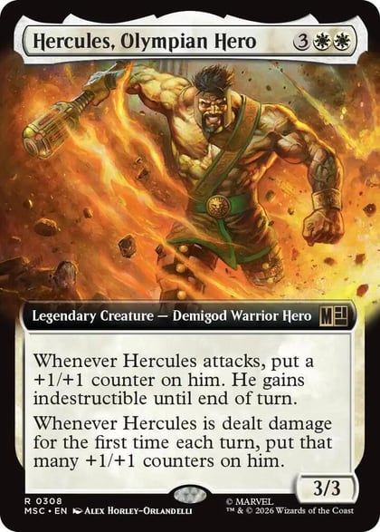 Hercules, Olympian Hero (Extended Art), Commander: Marvel Super Heroes 308