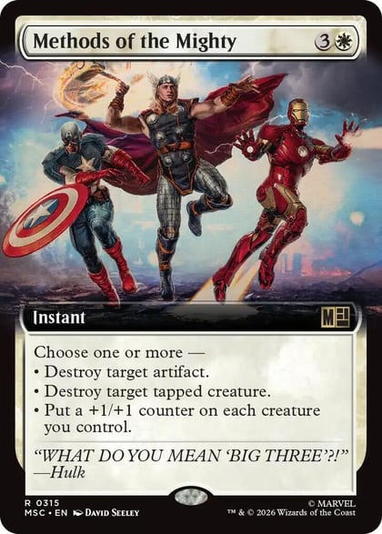 Methods of the Mighty (Extended Art), Commander: Marvel Super Heroes 315
