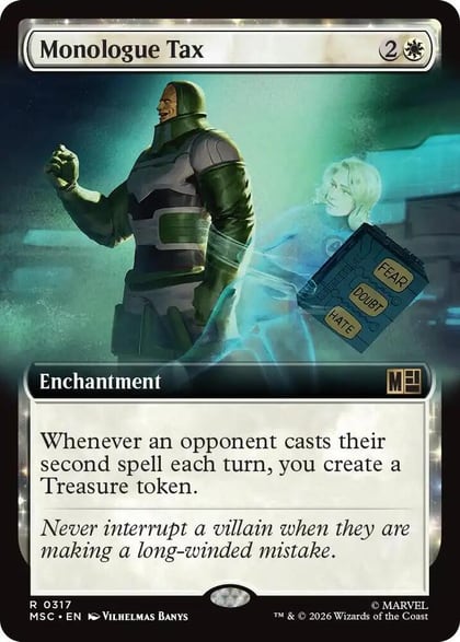 Monologue Tax (Extended Art), Commander: Marvel Super Heroes 317