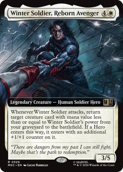 Winter Soldier, Reborn Avenger (Extended Art), Commander: Marvel Super Heroes 326