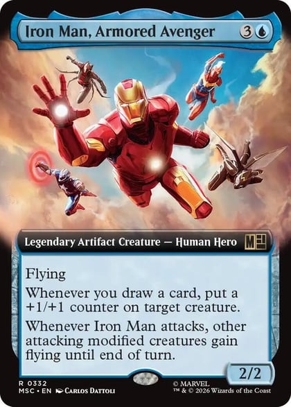 Iron Man, Armored Avenger (Extended Art), Commander: Marvel Super Heroes 332