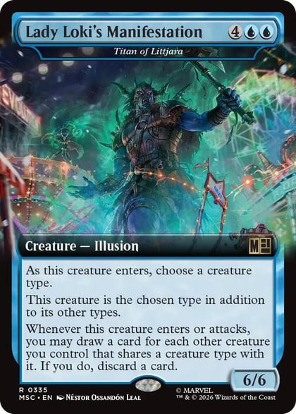 Lady Loki's Manifestation - Titan of Littjara (Extended Art), Commander: Marvel Super Heroes 335