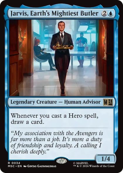 Jarvis, Earth's Mightiest Butler (Surge Foil), Commander: Marvel Super Heroes 34