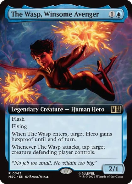 The Wasp, Winsome Avenger (Extended Art), Commander: Marvel Super Heroes 343