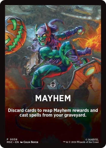 Mayhem Theme Card, Commander: Marvel Super Heroes 36