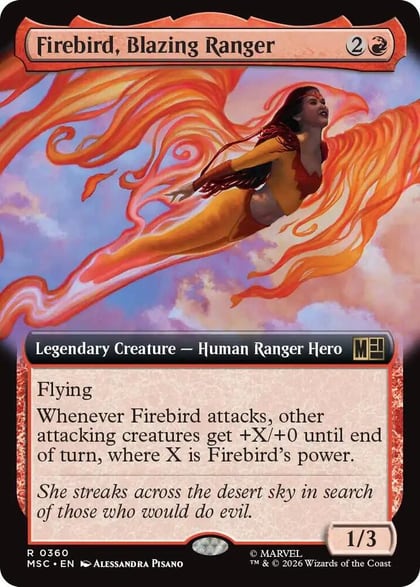 Firebird, Blazing Ranger (Extended Art), Commander: Marvel Super Heroes 360