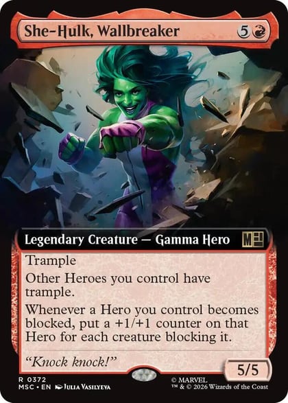 She-Hulk, Wallbreaker (Extended Art), Commander: Marvel Super Heroes 372
