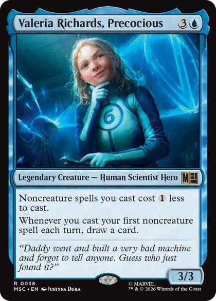 Valeria Richards, Precocious (Surge Foil), Commander: Marvel Super Heroes 38