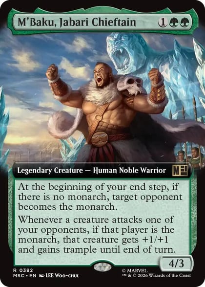 M'Baku, Jabari Chieftain (Extended Art), Commander: Marvel Super Heroes 382