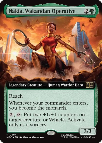 Nakia, Wakandan Operative (Extended Art), Commander: Marvel Super Heroes 384