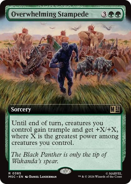 Overwhelming Stampede (Extended Art), Commander: Marvel Super Heroes 385