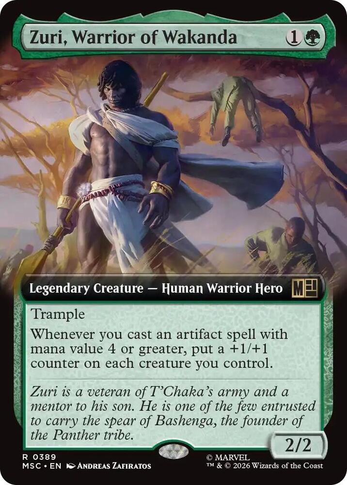 Zuri, Warrior of Wakanda (Extended Art), Commander: Marvel Super Heroes 389