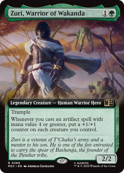 Zuri, Warrior of Wakanda (Extended Art), Commander: Marvel Super Heroes 389