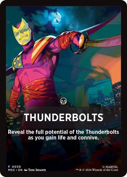 Thunderbolts Theme Card, Commander: Marvel Super Heroes 39