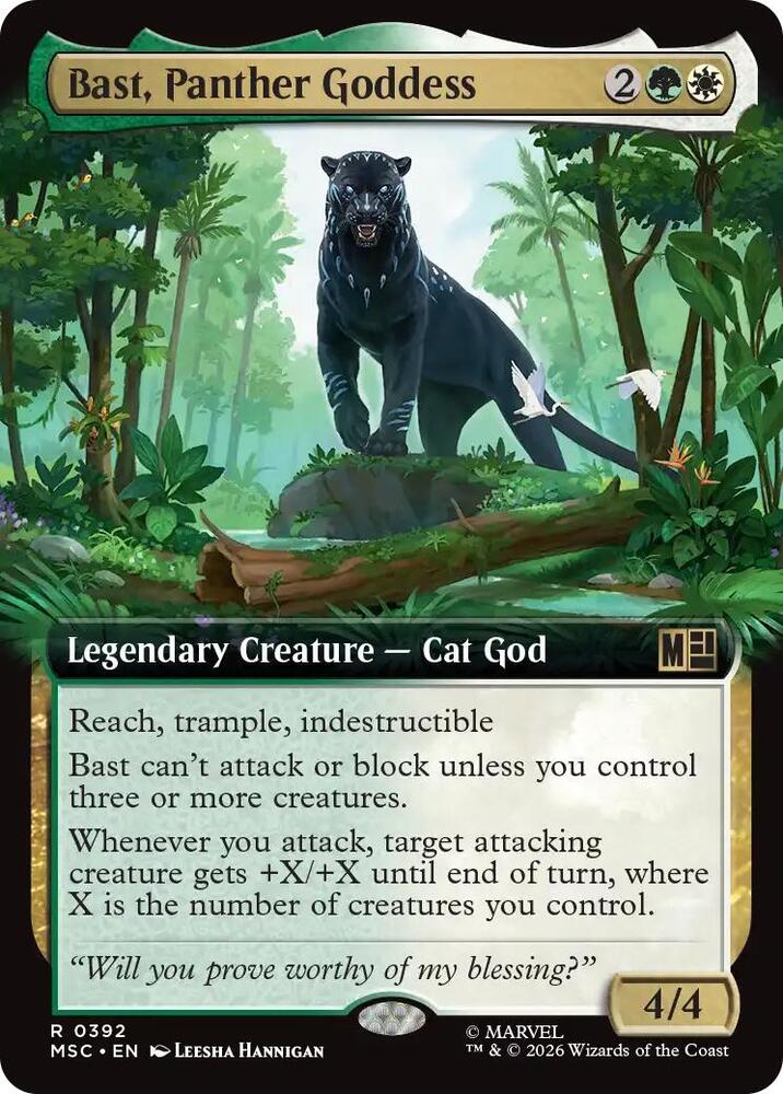 Bast, Panther Goddess (Extended Art), Commander: Marvel Super Heroes 392